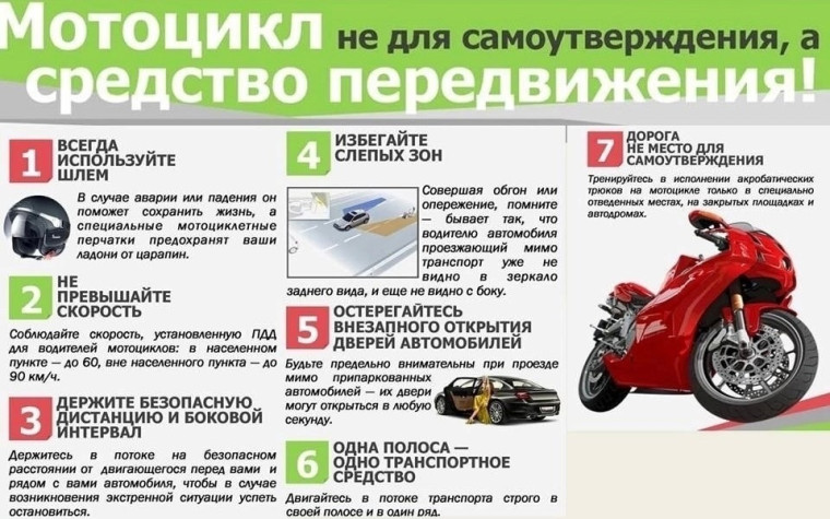 Профилактика дорожно-транспортных происшествий с участием водителей мототранспорта.
